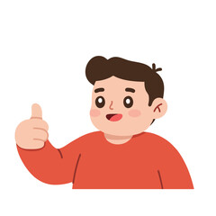 boy giving thumbs up