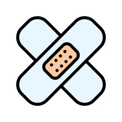 Bandage Icon – First Aid and Medical Treatment Symbol