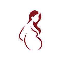 Pregnancy Vector logo icon design template