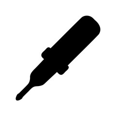Black silhouette of an eye dropper laboratory tool for chemistry purposes