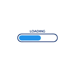 loading bar progress icon, load indicator sign, waiting symbols, vector illustration