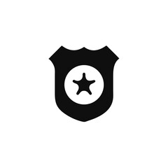 police badge vector icon Illustration