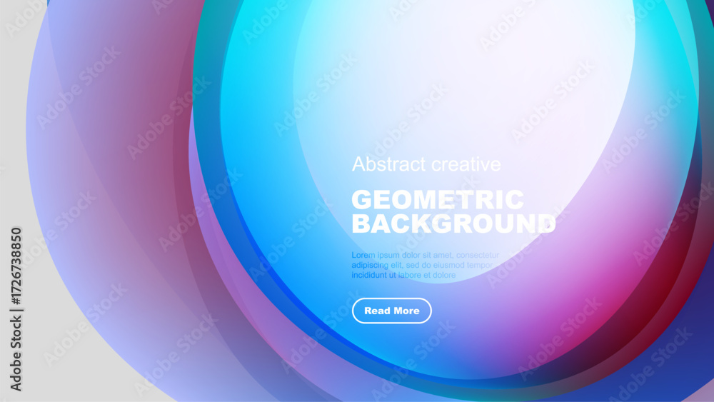 Poster abstract colorful layers create dynamic geometric background. text invites further exploration. mode