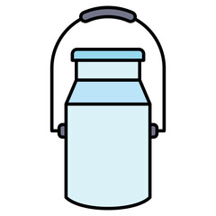 Vector Milk Can Icon – Farming and Agriculture Flat Style