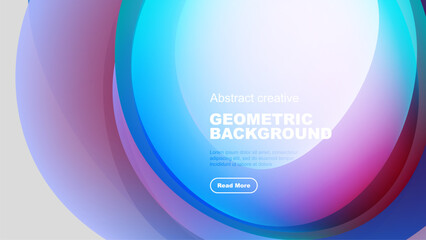 Abstract colorful layers create dynamic geometric background. Text invites further exploration. Modern design elements present visual appeal.
