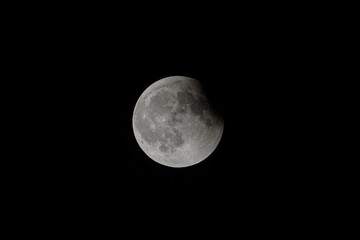 Partial lunar eclipse (ending phase)