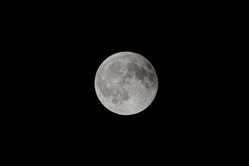 Partial lunar eclipse (ending phase)