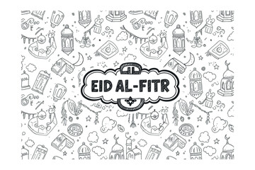 Eid al-fitr celebration global graphic design festive atmosphere top-down view cultural significance. Vector illustration