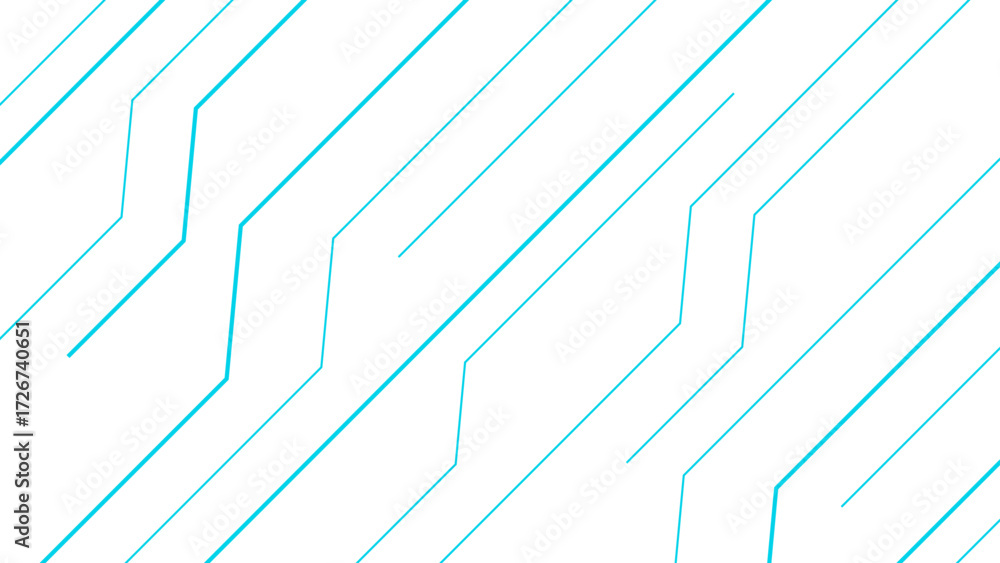 Poster abstract futuristic background with thin cyan circuit-like lines. sense of connectivity and digital 