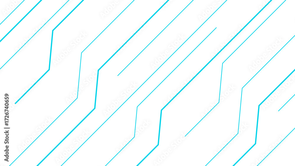 Poster abstract futuristic background with thin cyan circuit-like lines. sense of connectivity and digital 