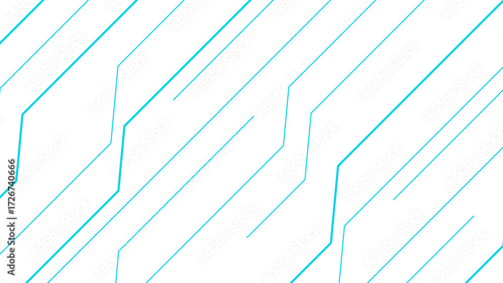 Poster abstract futuristic background with thin cyan circuit-like lines. sense of connectivity and digital 