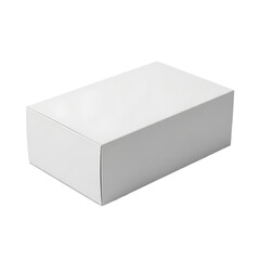 Simple plain white rectangular box isolated on a studio shot product packaging mockup