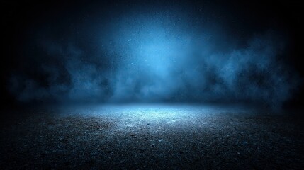 Dark Blue Glittering Stage Background