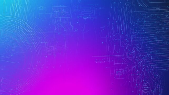 Abstract Digital Circuit Board Pattern with Gradient Background technology background