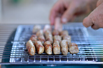 baking meet on the grill