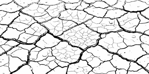 Cracked dry earth texture, natural drought pattern background. Abstract cracked ground surface with detailed lines and shapes, perfect for environmental, nature, and design concepts.