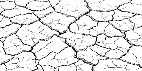 Cracked dry earth texture, natural drought pattern background. Abstract cracked ground surface with detailed lines and shapes, perfect for environmental, nature, and design concepts.