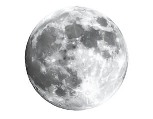 Reflective Silver Crescent Moon Icon PNG Transparent Background