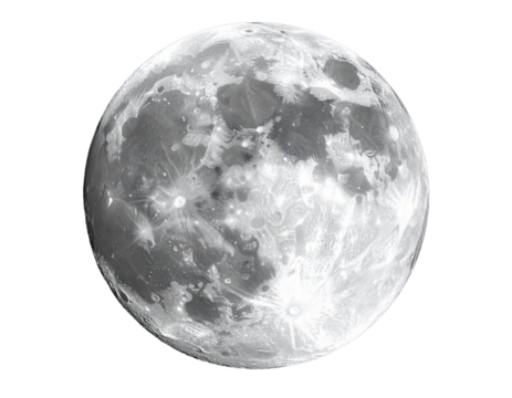 Reflective Silver Crescent Moon Icon PNG Transparent Background