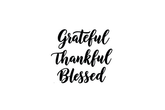 Grateful and thankful moments a blessing reflection in a minimalistic design digital positive vibes. Vector illustration