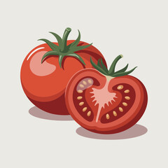 tomato on a white background