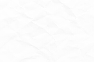 Seamless white crumpled paper background texture pattern