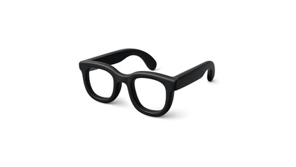 Glasses, eyes glasses, white background, black glasses, 3D black glasses with white background, product glasses 