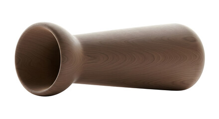 Brown woodgrain features a simple curved pipe shape with minimal lighting. Ideal for product photography, branding, or video backgrounds.