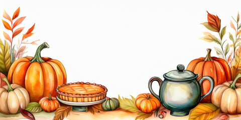 Pumpin and Autumn Background