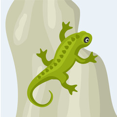 Obraz premium cartoon crocodile with a smile