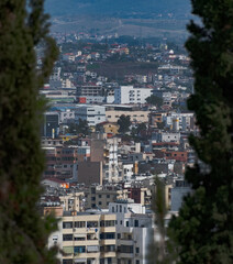 Aerial view of city in Albania