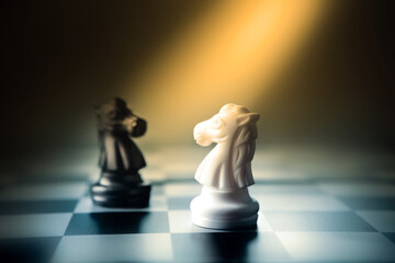 chess board game. business strategy and competition.