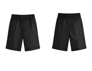 Classic Black Shorts PNG