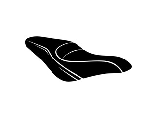 motorcycle seat silhouette vector with white background
