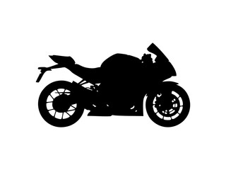Fototapeta premium vector silhouette of a sport motorbike on a white background