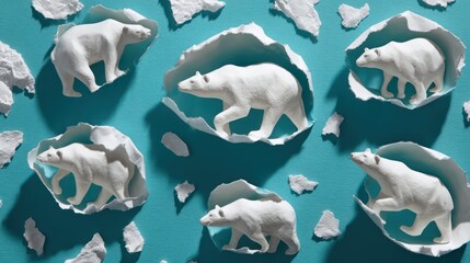 Polar bear habitat loss creative