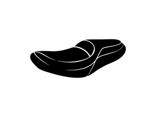 motorcycle seat silhouette vector with white background