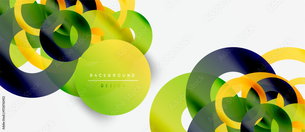 Poster abstract vector illustration. overlapping colorful shapes create dynamic composition. modern design,