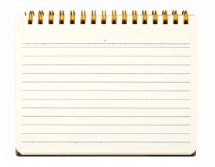 A spiral-bound notepad with lined pages, ready for writing or drawing.