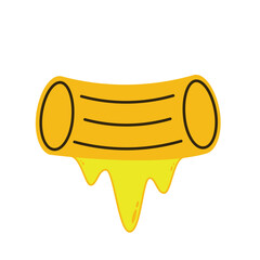 Macaroni cheese logo design. Mac and Cheese vector. Noodle logo vector.