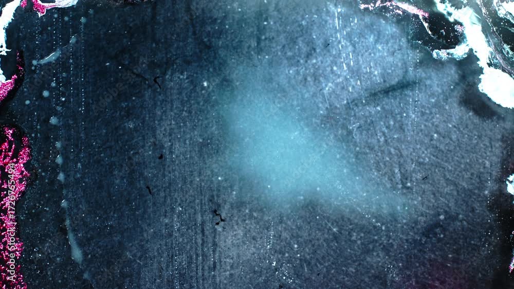Poster close-up of substances mixing in a macro shot, vibrant and dynamic