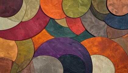 Colorful circular patterns in various shades