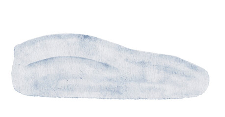 A digital watercolor illustration of a snowy ground or snowdrift, perfect for establishing the base of a winter scene.