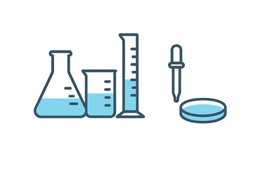 Essential scientific laboratory glassware and tools for chemistry experiments, biological research, and medical analysis
