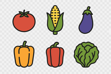 Colorful collection of fresh garden vegetables including tomato corn eggplant bell pepper and lettuce for healthy eating and cooking