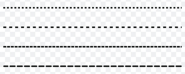 A clean and minimalist hand drawn horizontal dotted line graphic on a transparent background.