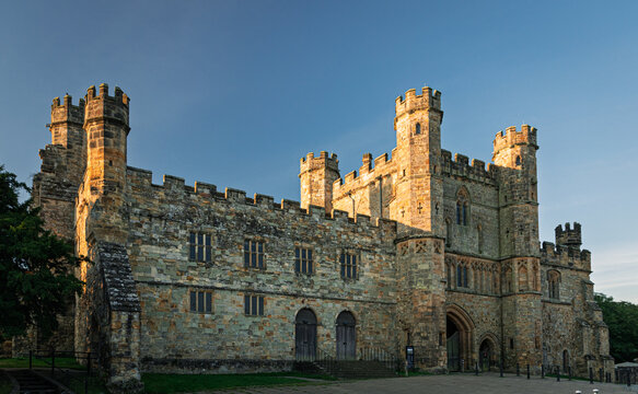 The impressive battle abbey gatehouse in east Sussex south east England UK