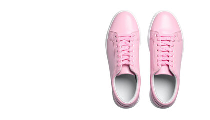 Dual pink trainer shoes bundle isolated on transparent background