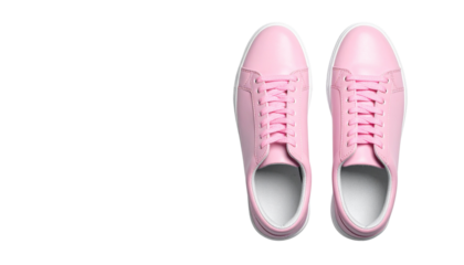 Dual pink trainer shoes bundle isolated on transparent background