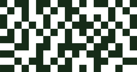 Abstract patterned background with 8 bit pixel design. Black and white pixelated composition